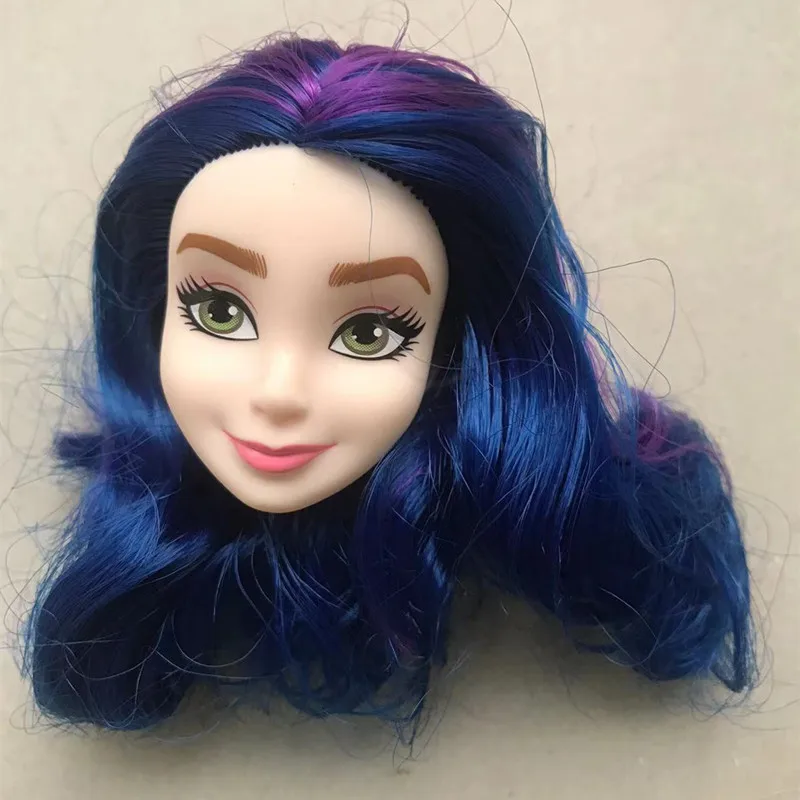 Original Rare Face Princess Girl Doll Head Belle Elsa Anna Mermaid Tiana Doll Parts Girl Collection Gift Toys Doll Accessories
