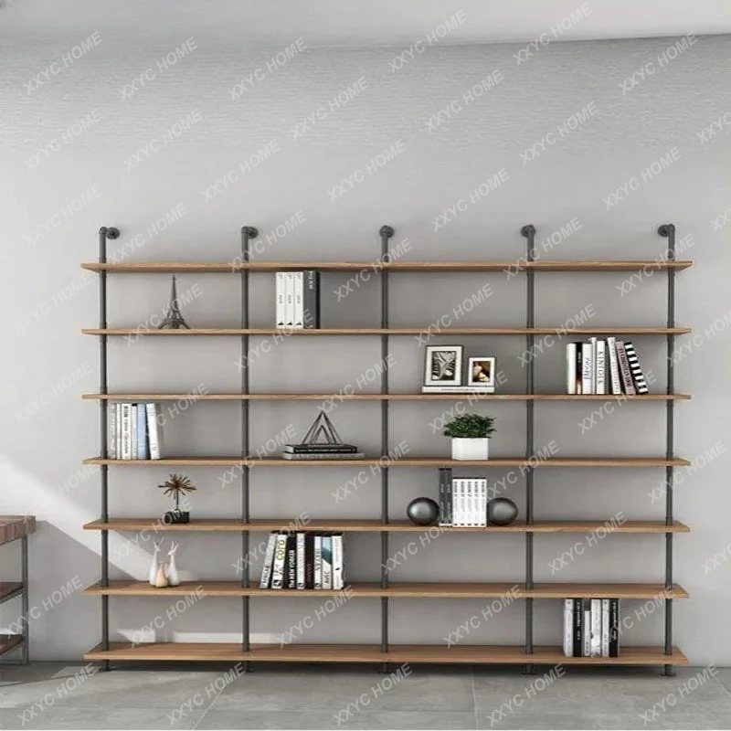 

Креативная настенная полка в стиле лофт из кованого железа в форме водопроводной трубы, большая полка для книг