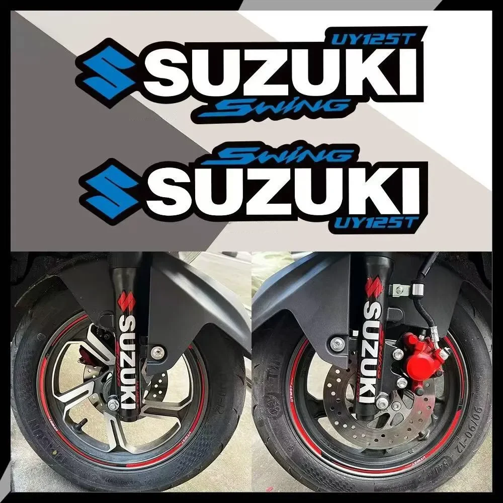 2pc/set Motorcycle Stickers Suitable for Suzuki Reflective UY/UU/USR 125/DL/GW/GSX250R Fuel Tank Body Decor Stickers