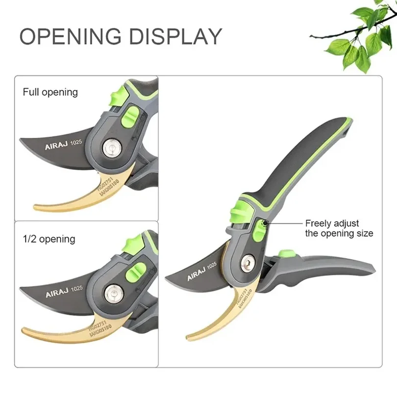 8inch Pruning Shear Garden Tools Labor Saving Scissors Gardening Plant Sharp Branch Pruners Protection Hand Durable