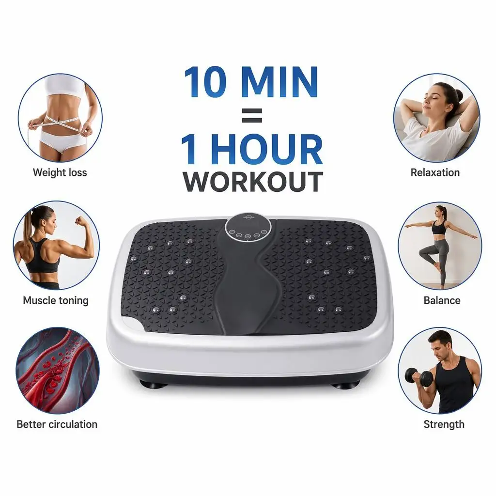 Remote Control Multi Level Body Power Slimming Electromagnetic Steel Vibration Plate for Home Use