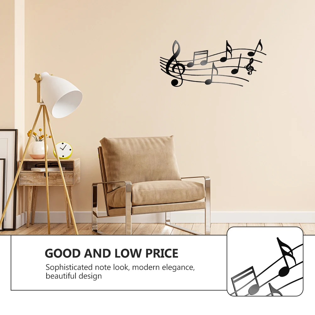 

Iron Music Note Wall Hangings Decorative Home nament Rustic Backdrop Simple Pendant Festival Gift Elegant Design