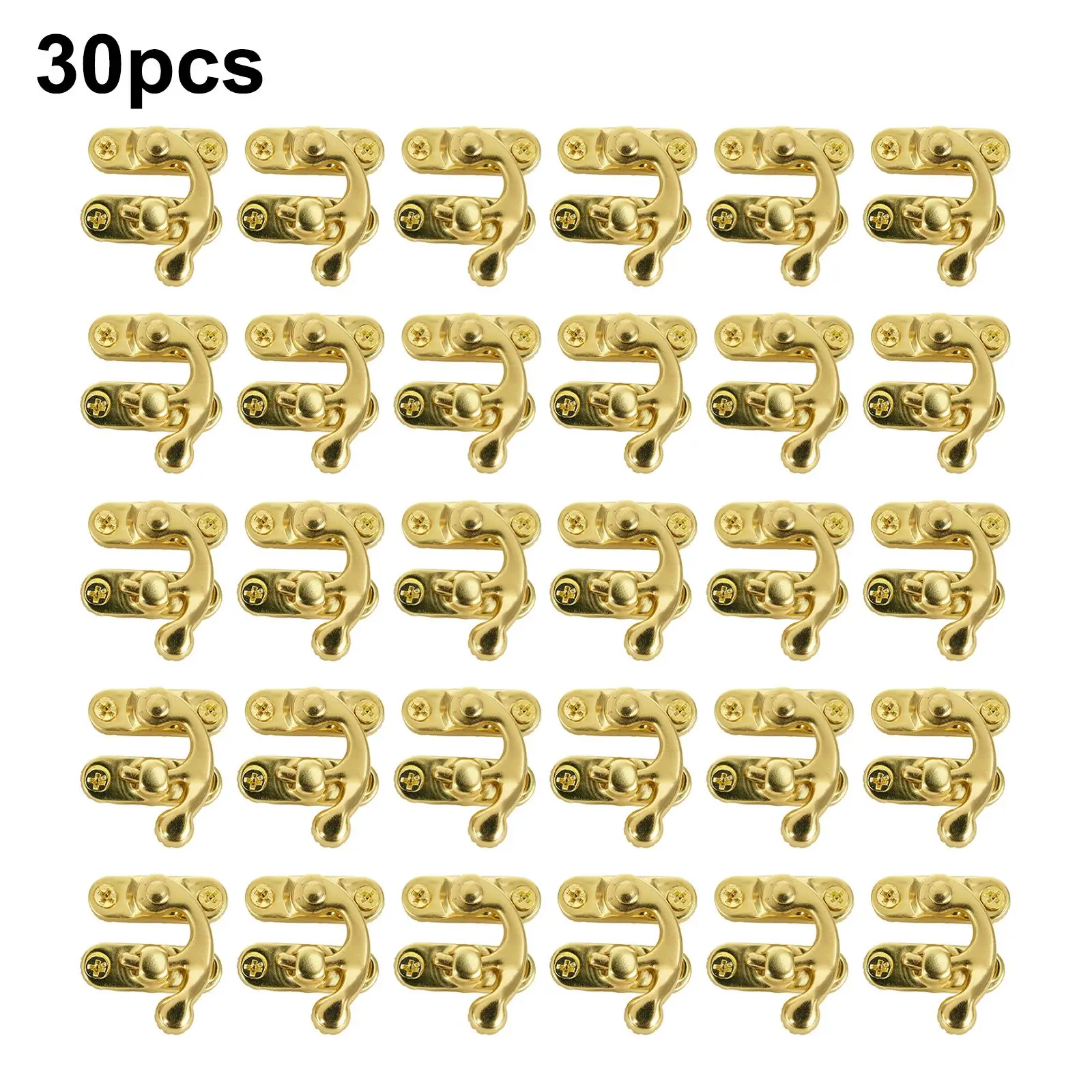 30pcs Box Toggle Latch Hasp Latch Clasps Lock Padlock Hasp With Screws For Wooden Jewelry Chest Wooden Box Wine Case
