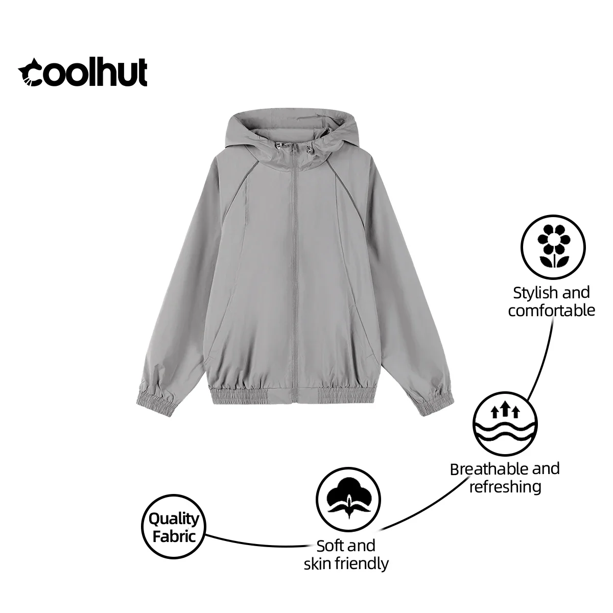 

COOLHUT женская винтажная походная куртка 2025 года, американское уличное пальто с карманом и капюшоном, повседневная горная ветровка, осенняя спортивная