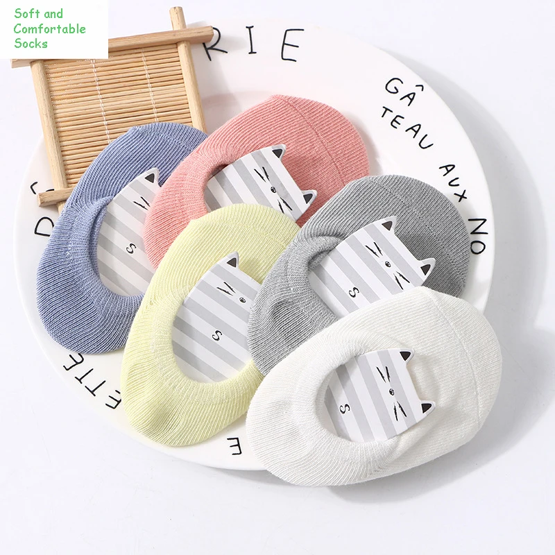 4pairs/Lot Candy Color NewBorn Baby Thin Floor Socks Anti-Slip Ankle Short Socks Unisex Boys Girls Infant First Walker Shoes