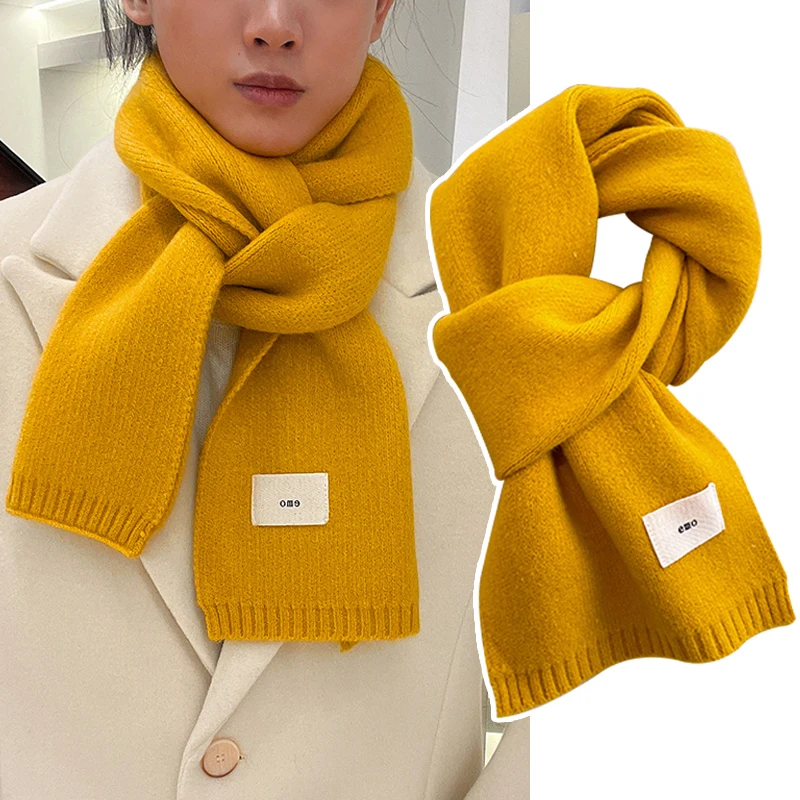 

1Pc Simple and Multifunctional Winter Solid Color Adult Scarf, Winter Warm and Fashionable Scarf, Versatile and Thick