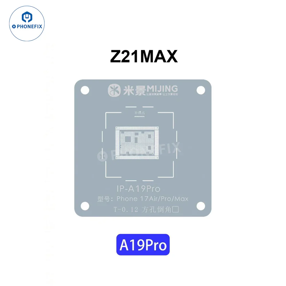 Mijing Z21 MAX CPU BGA Reballing Stencil Platform for iPhone  6-17 Pro Android Qualcomm Snapdragon IC Chip Planting Tin Templat