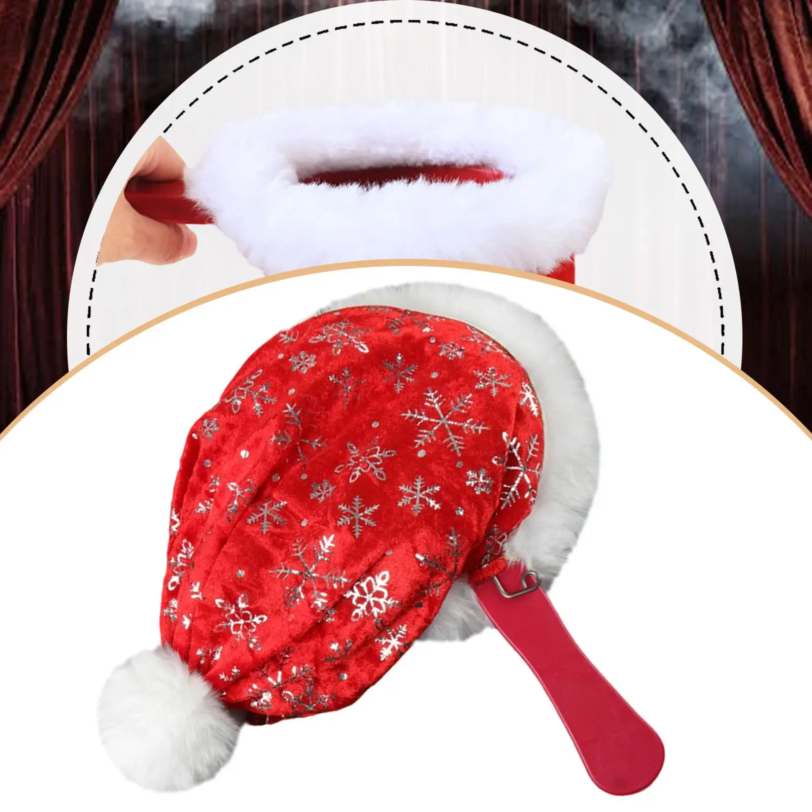 Kerstmuts Pluche Grappige Grote Wisseltas Podiumfeest Illusies Gimmick Kerstmuts voor Feestartikelen Nieuwjaar Vakantie Kind Volwassen