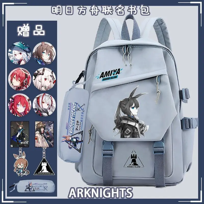Arknights Anime Backpack For Boys Girls, Elementary And Middle School Students, Large Capacity, Lightweight, Spine Protection, A