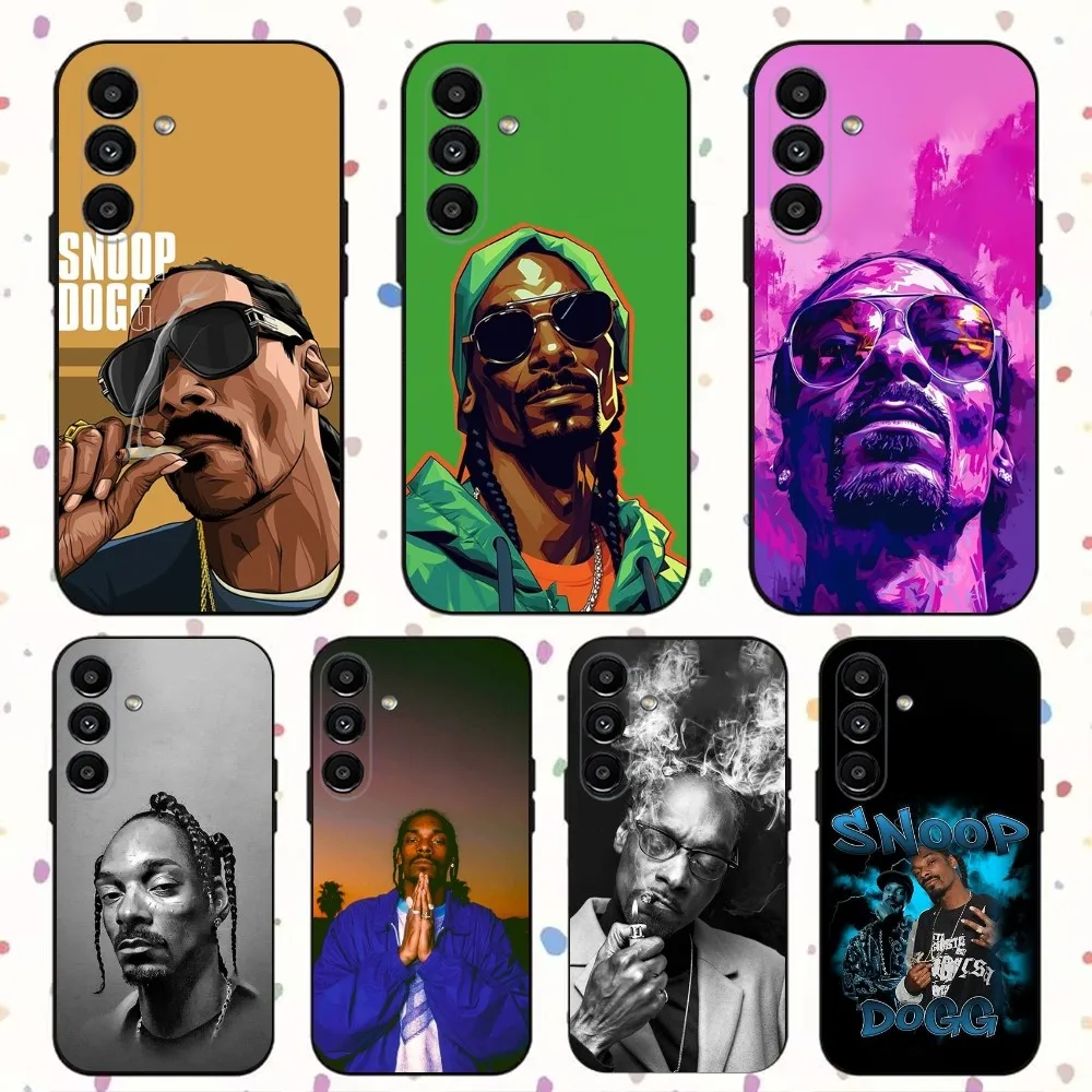 S-Snoop Doggy Phone Case For Samsung S24,S21,S22,S23,S30,Ultra,S20,Plus,Fe,Lite,Note,10,9,5G Black Soft Cover