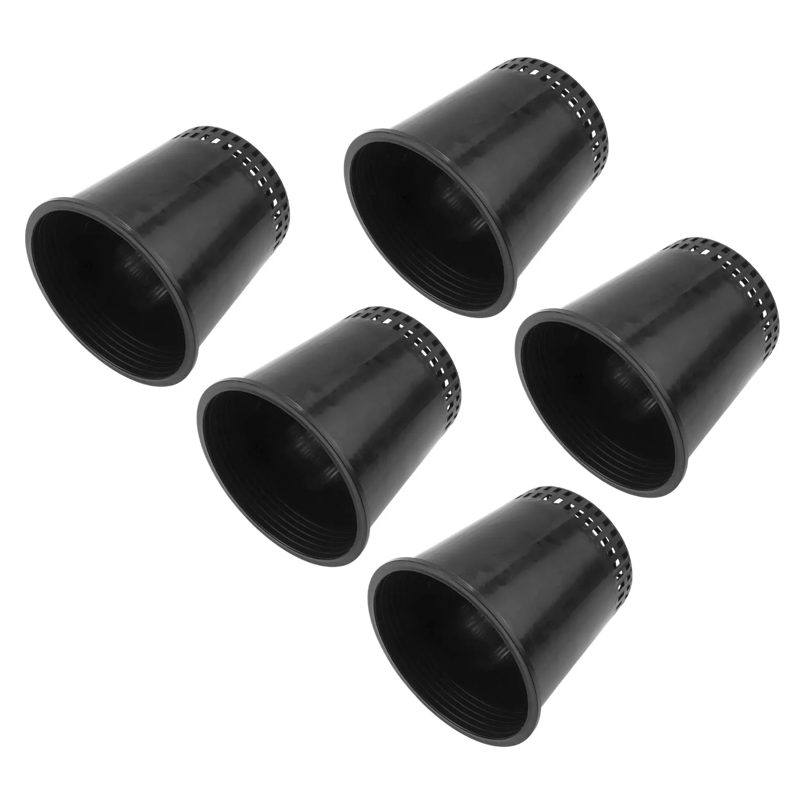 

Набор из 5 пластиковых цветочных горшков с сетчатым дном для улучшения здоровья растений. Подходит для внутреннего и наружного садоводства.