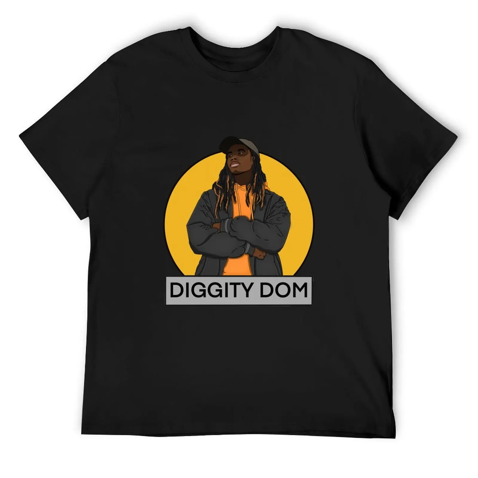 Diggity Dom Logo Gray Collection T-Shirt graphic t shirts baggy shirts Men's t-shirts