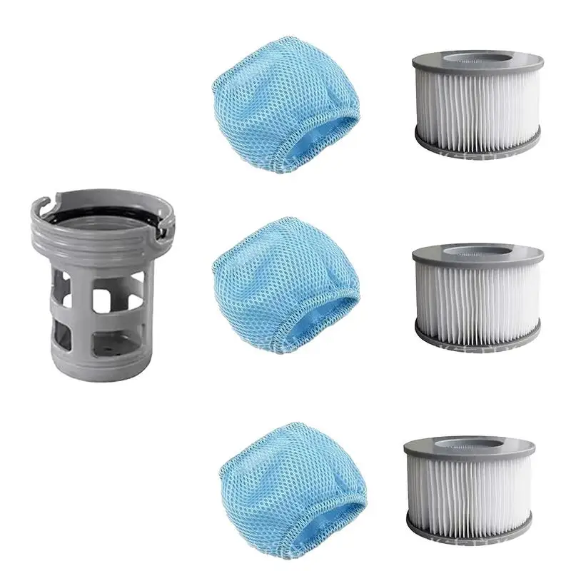 

Hot Tub Filter Cartridge 3pcs Swimming Pool Filter Element With Protective Mesh Pool Spa Accessories Filter Cartridge For Home