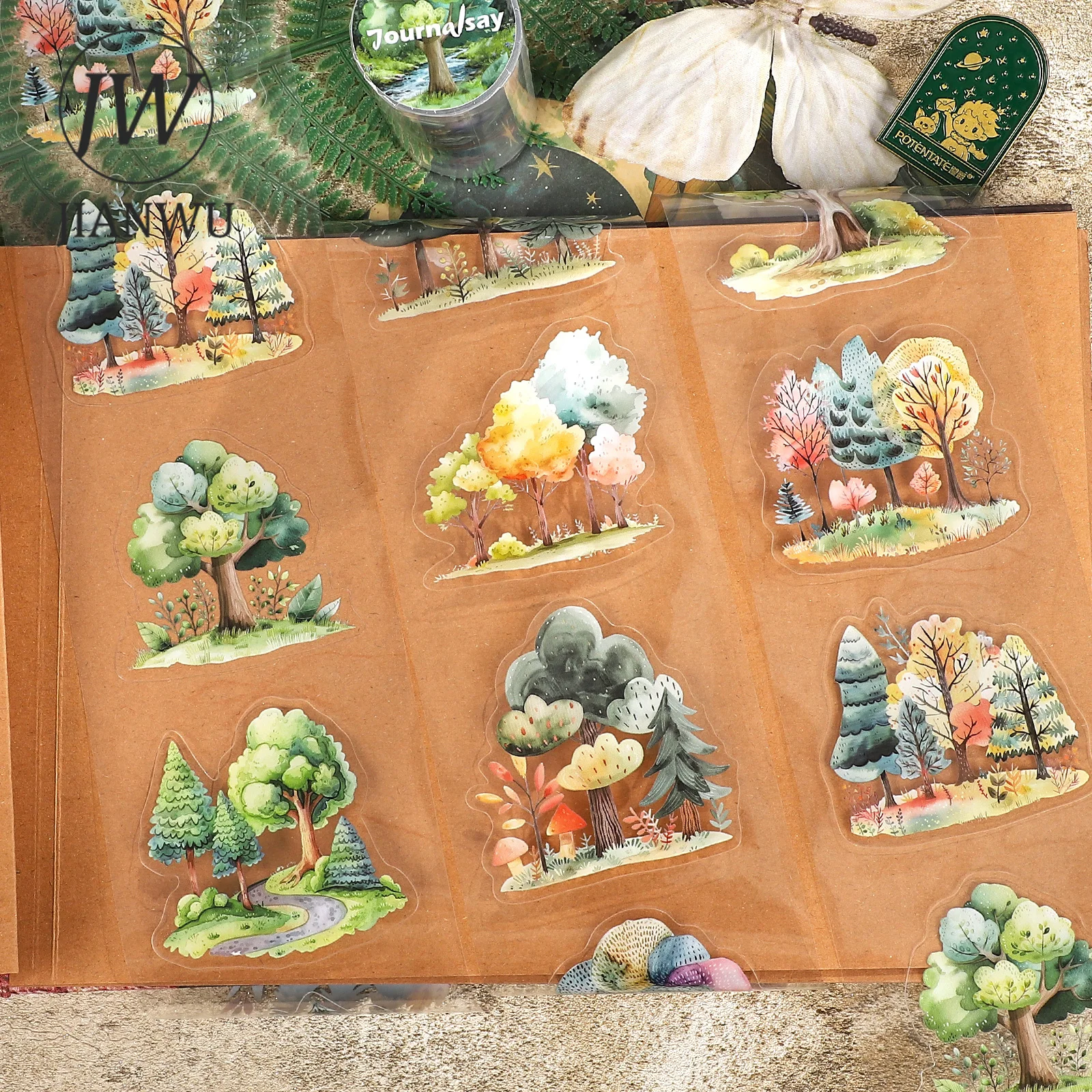 

JIANWU 80 мм * 200 см винтажное волшебное лесное дерево пейзажный материал коллаж Скрапбукинг ПЭТ лента креативный DIY журнал канцелярские принадлежности