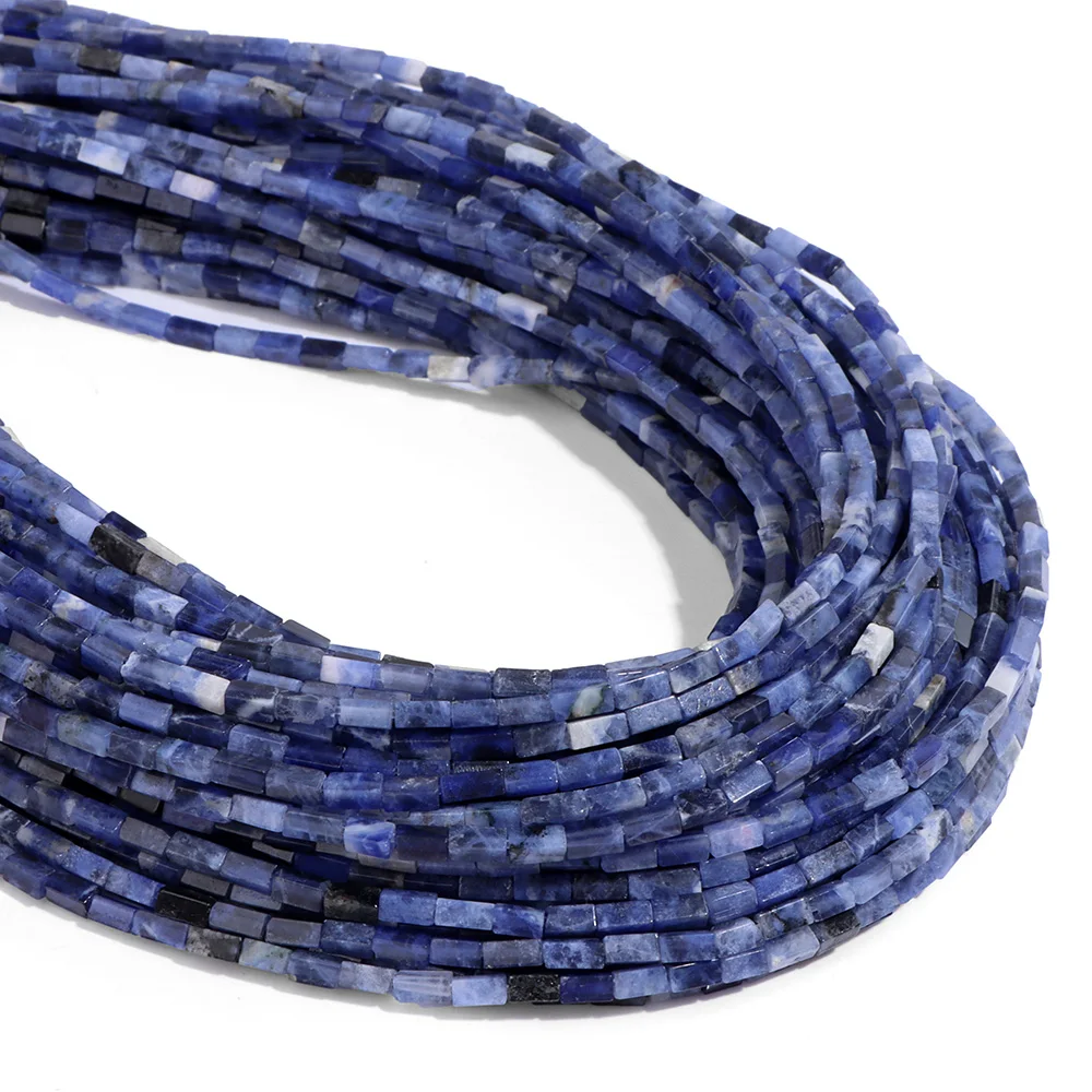 Natural Stone Rectangle Cube Beads for DIY Accessories