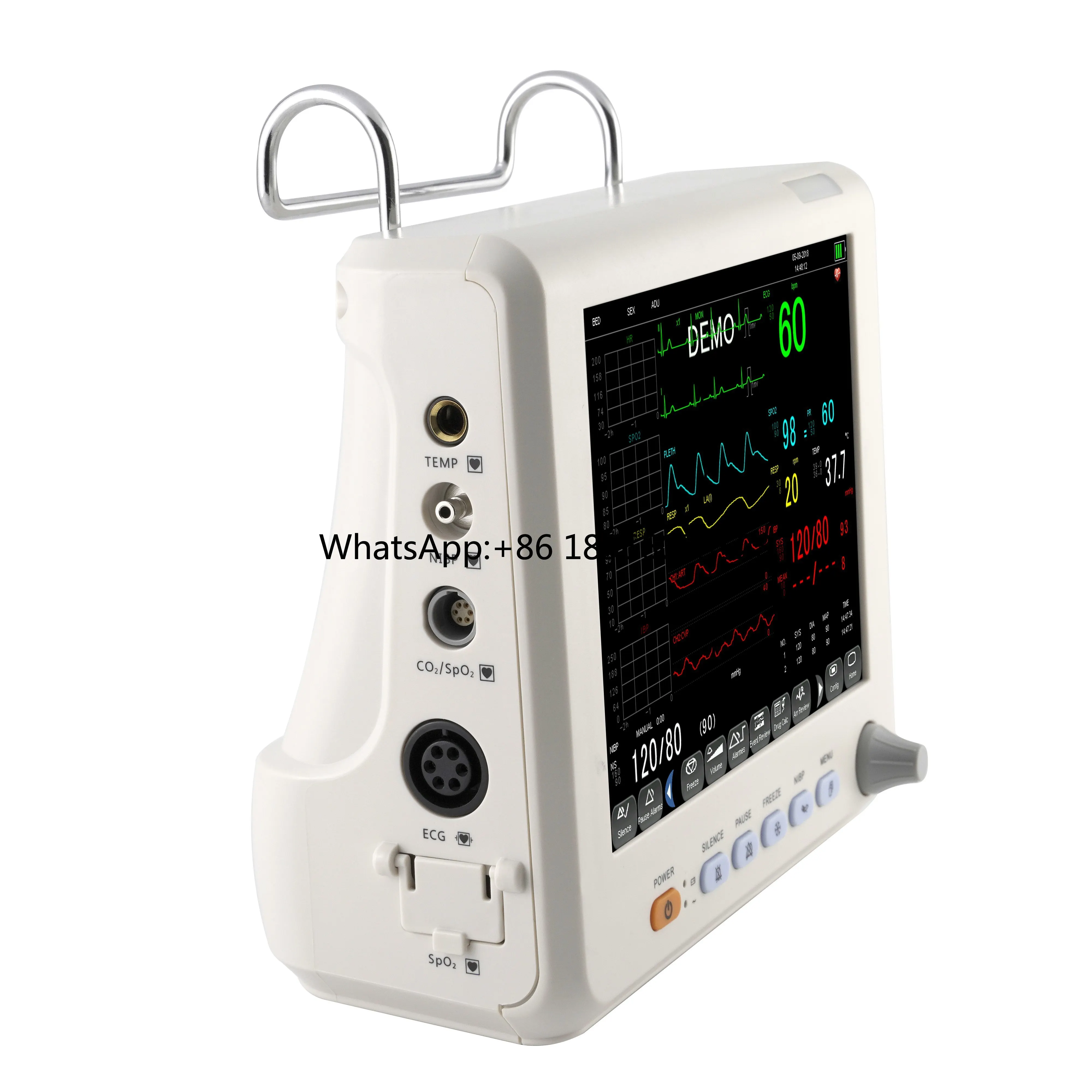 Standard configuration 8 inch Screen Multi-parameter Veterinary  Spo2 Ecg Nibp Monitor Option Animal  Signs Monitor