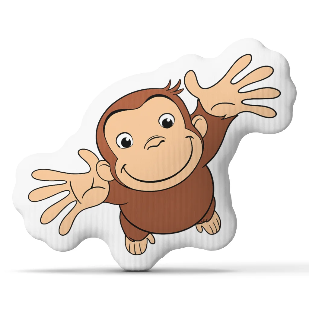 Curious George Cartoon Monkey Plush Pillow Cushion Irregular Stuffed Throw Pillow Home Decor Gift Sofa Bed Couch