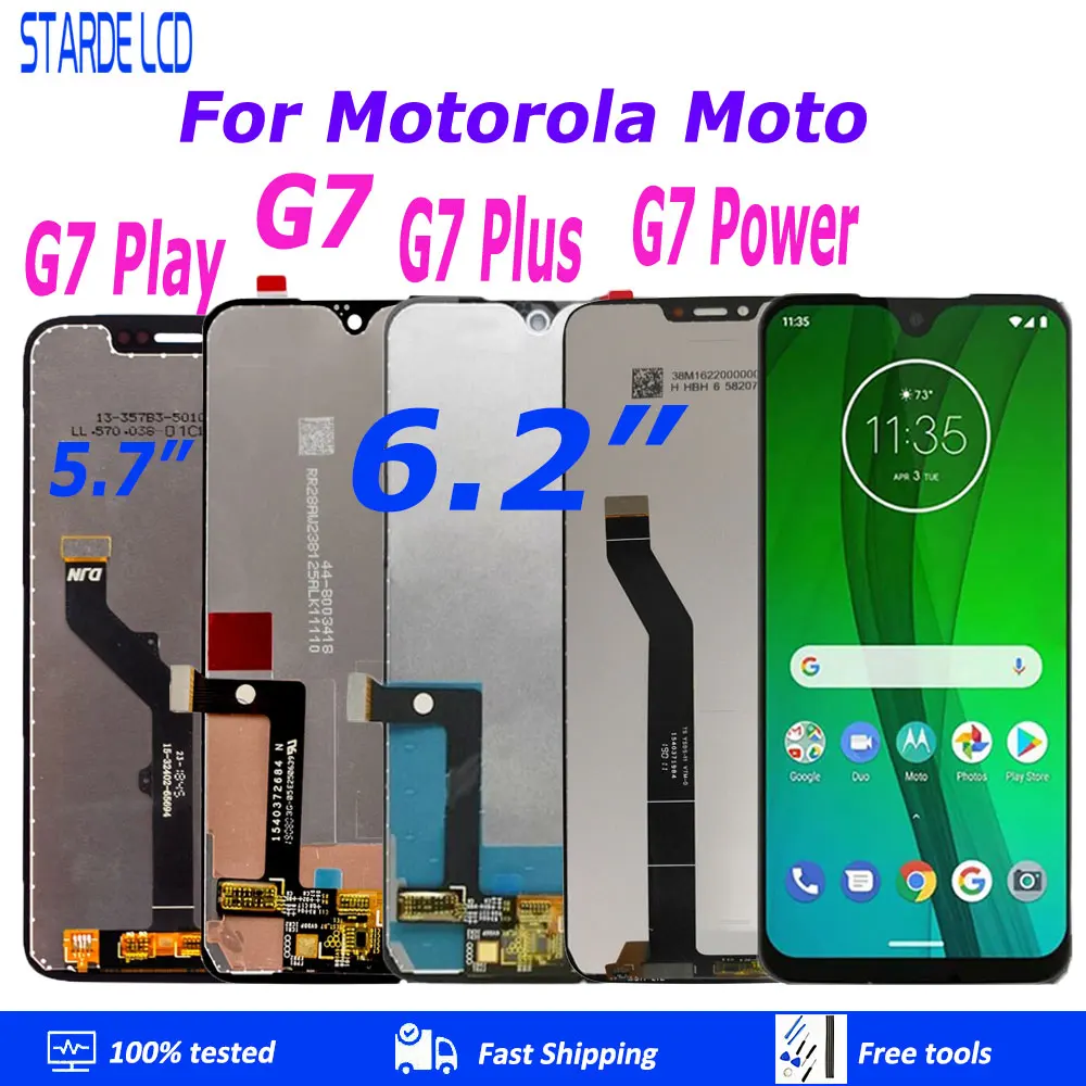 

Оригинальный Новый ЖК-дисплей для Moto G7 Plus G7 Play дисплей сенсорный экран дигитайзер в сборе для Moto G7 power ЖК-дисплей G7 ЖК-экран