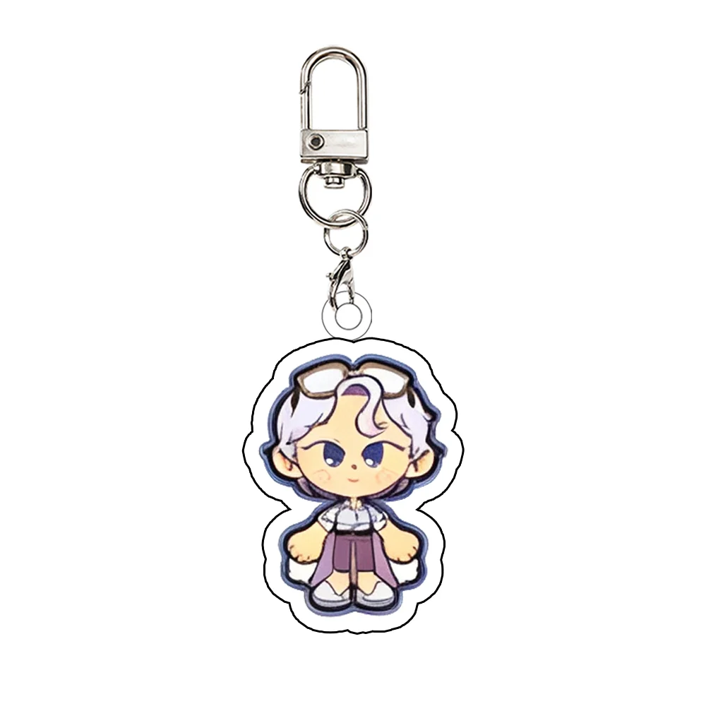 for Fields of Mistria Game Adeline March Celine Valen Balor Ryis Acrylic Keychain Q Version Festival Gift Cute Backpack Pendant view 3