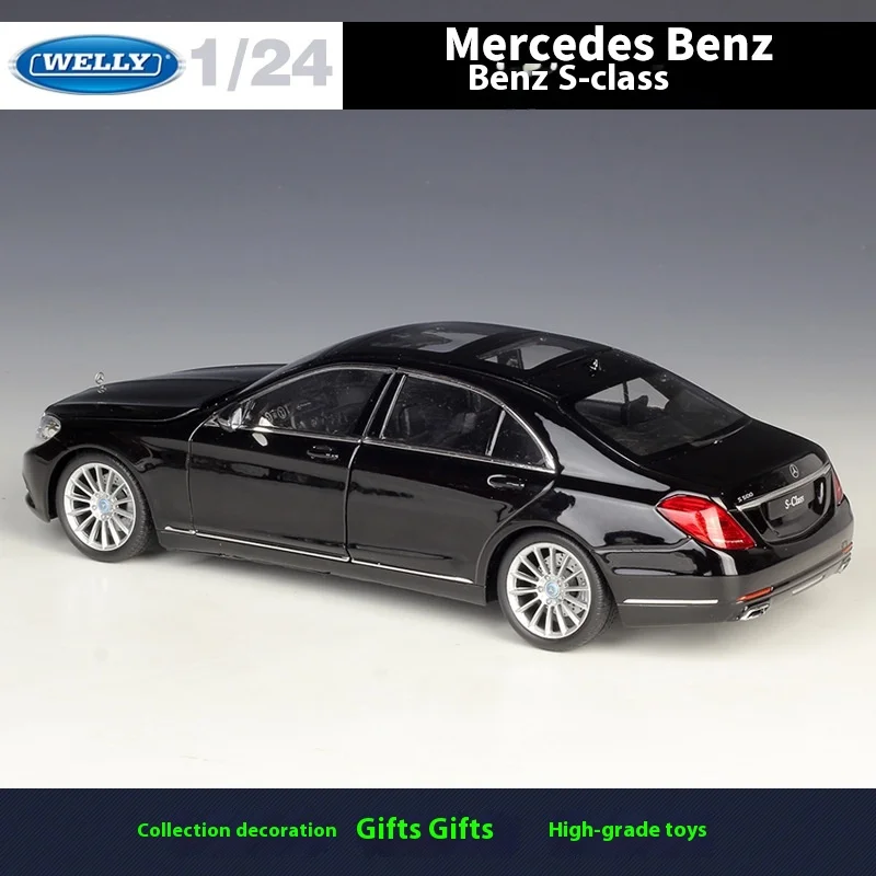 Mercedes-Benz S-Class Mercedes Benz S-willy willie 1: 24การจำลองแบบโลหะผสมมาตรฐาน Mercedes-Benz ของสะสมโมเดลสามประตู