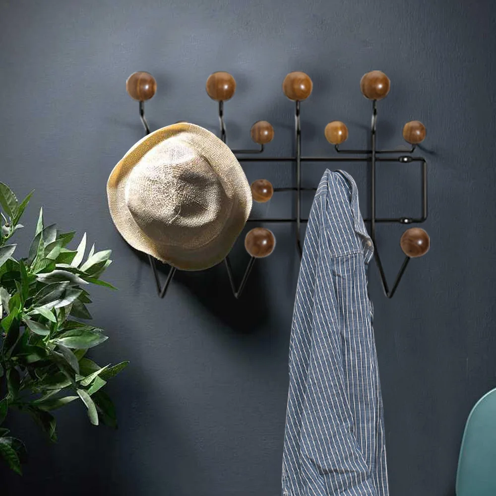 Bymaocar Wall-mounted Hat and Coat Racks Clothes Multi-hooks Hanger Modern Simple and Elegant Candy Hook 10kg Load Fast Shipping