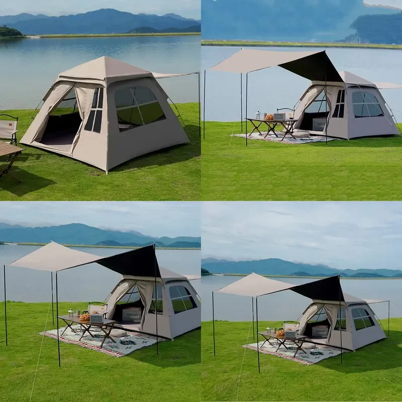 Outdoor Camping Tent for Field Camping Family Picnics Travel Sun-protective Folding Sun-shading Portable Rainproof Tents