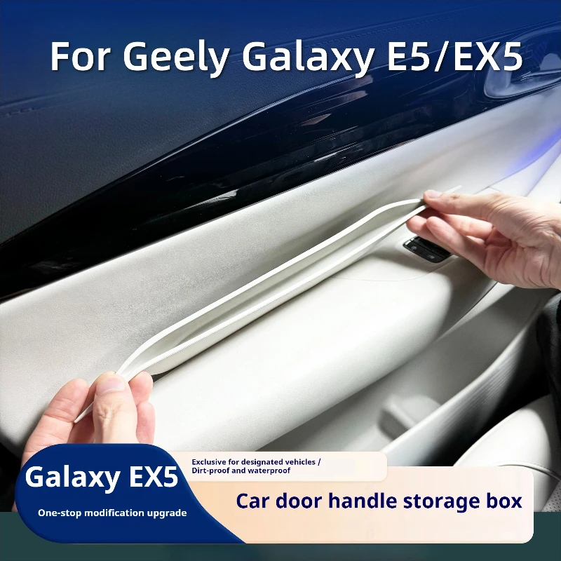 

For Geely Galaxy E5/EX5 Car Door Inner Handle Storage Box Silicone Waterproof Pad Storage Pocket Trash Box Protective Mat