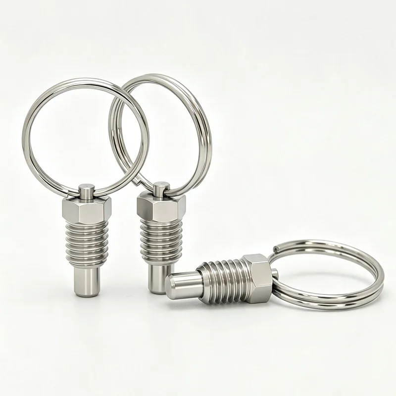 Short Thread Pull Ring Knob Split Spring Positioning Lock Grip Screw Indexing Pin M6M8M10M12