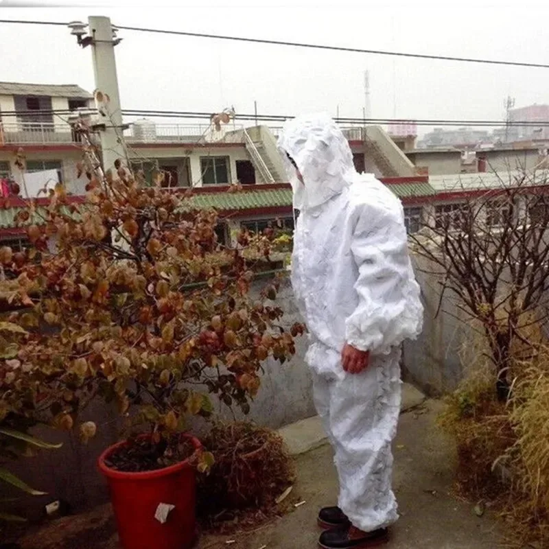 

Hunting Clothes Ghillie Suit for Men White Outdoor Clothes Bionic Camouflage Cloth Training Tactical Uniform Digital Camo Sniper