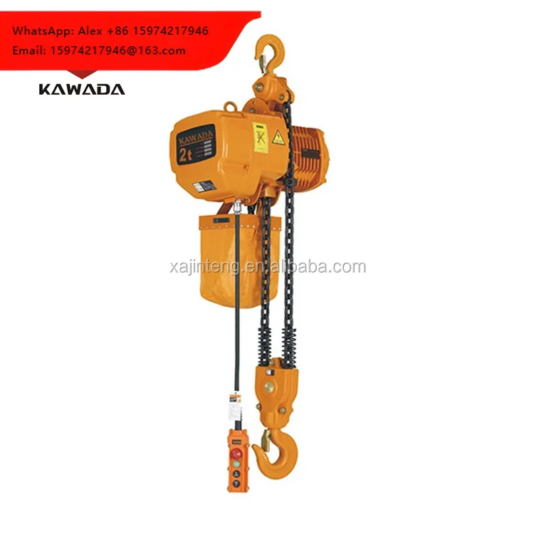 Electric Hoist 220V 440V Remote Control Hoist With Manual Trolley Lifting Loop Chain 0.5T 1T 2T 3T 5T Capacity Electric Hoist
