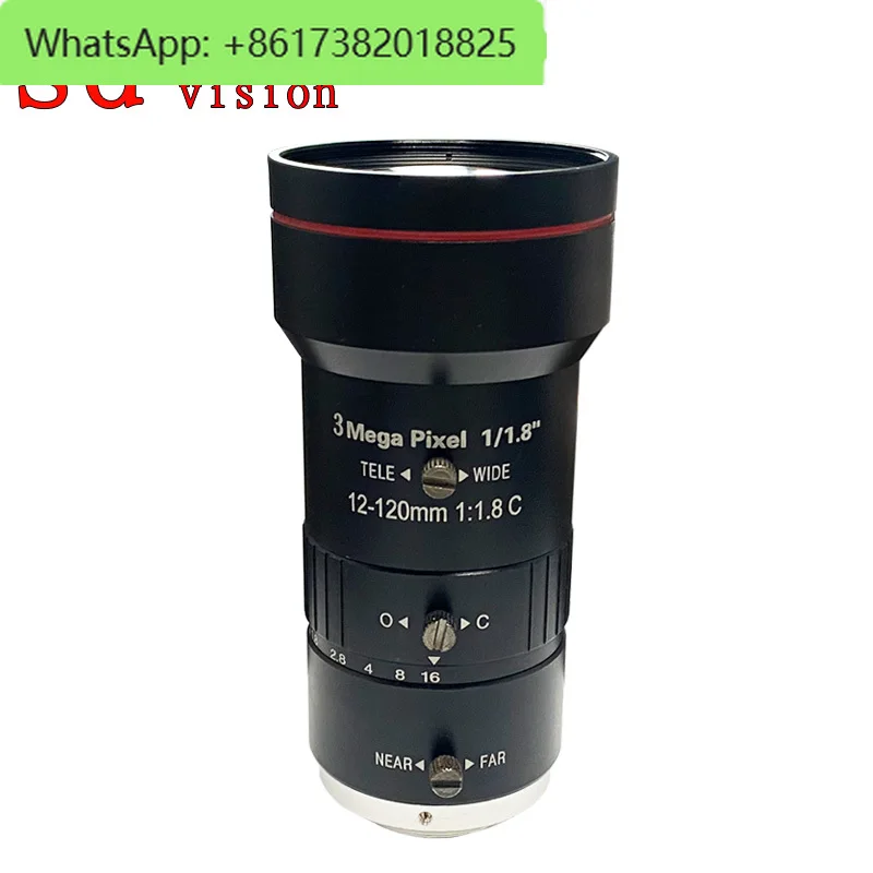 Industrial lens high-definition C-port manual aperture zoom lens 120mm telephoto machine vision lens