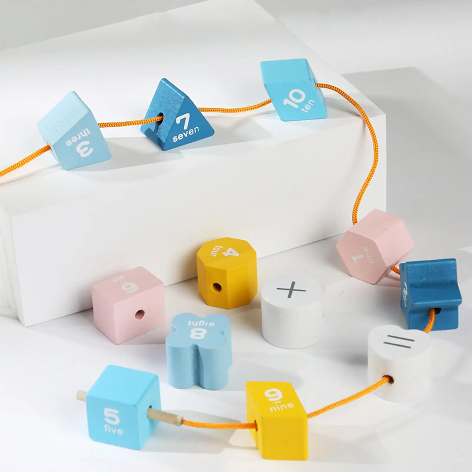 ビーズおもちゃ-幾何学ブロック-教育的でカラフルなギフトに最適-誕生日プレゼント