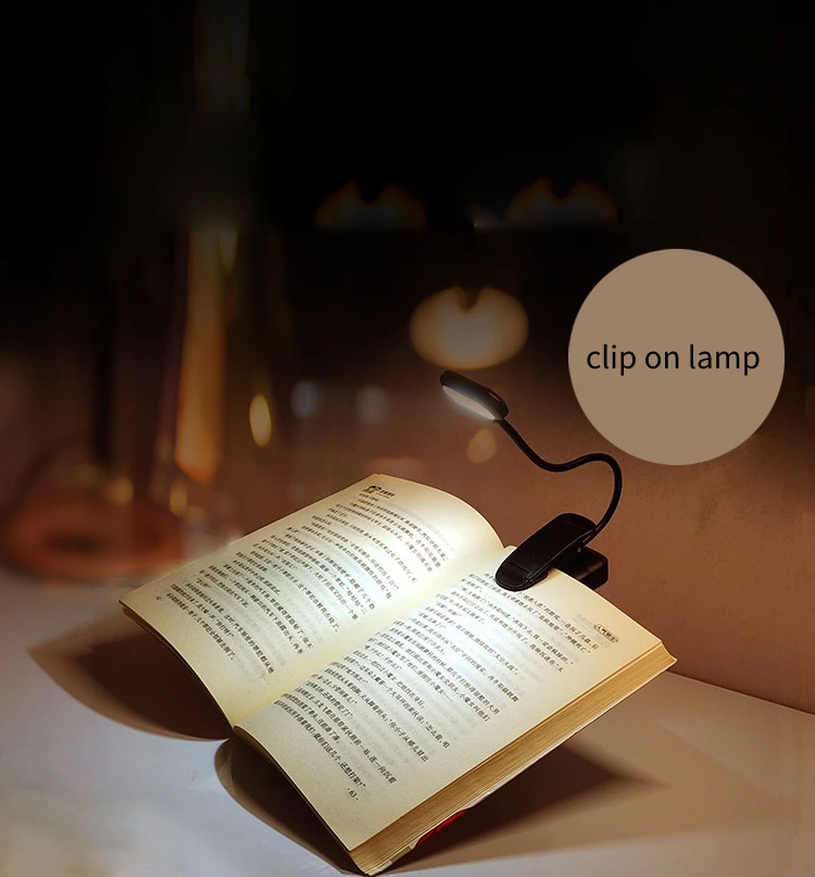 Lampada Da Lettura A LED Trasparente – Ricaricabile 1200 MAh – 3 Colori Luce E Dimmer – Timer 1-99 Minuti – Rosa