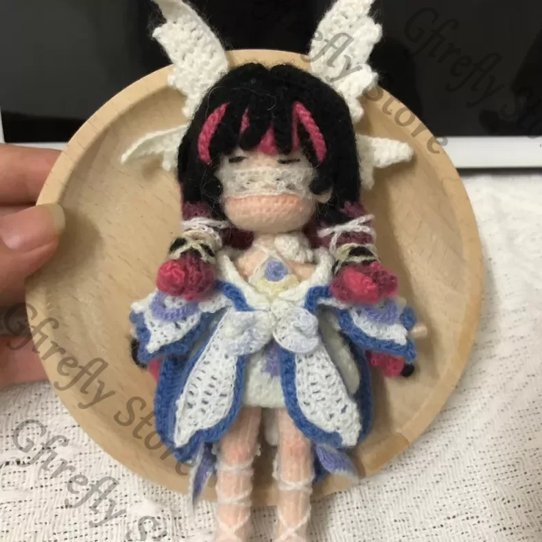 

Genshin Impact Columbina Damselette аниме вязаный крючком талисман Maumet Moppet косплей статуэтка ручной работы гаражные наборы Kawaii