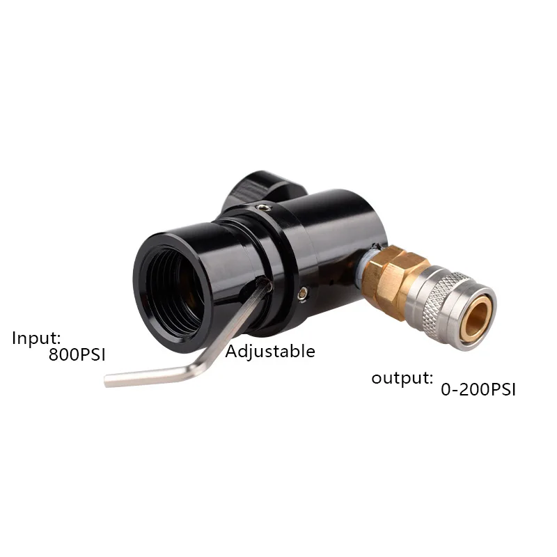 HPA G1/2-14 Micro Regulator Adjustable Output 0 to 200psi Gas Cylinder Refill Filling Adapter Fittings For Station Scuba Diving