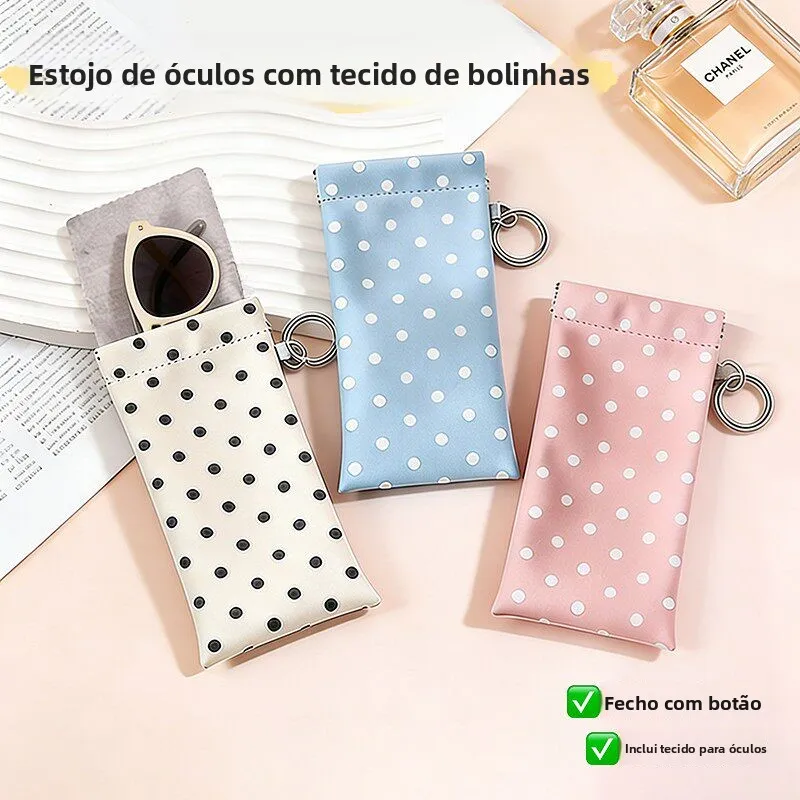 estojo-portatil-de-Oculos-com-estampa-de-bolinhas-espelho-pano-de-limpeza-e-design-de-encaixe-bolsa-de-armazenamento-para
