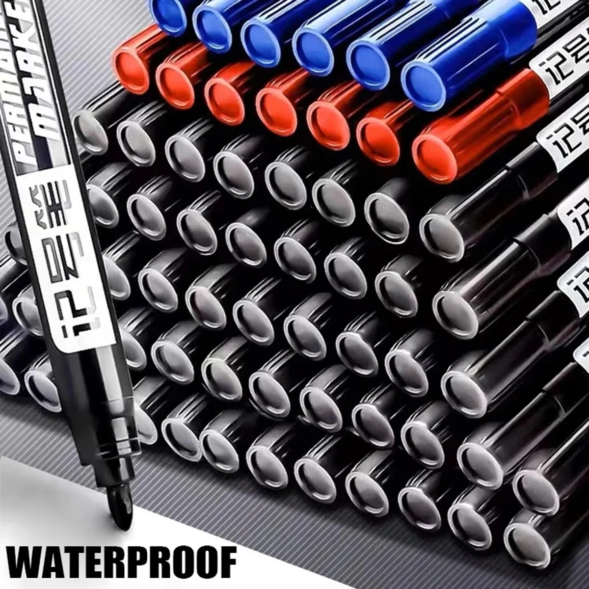 6/10 PCS Permanent Marker Pen Manga Drawing Markers Black Blue Red Waterproof Ink Sketch Pens Stationery Art School Supplies