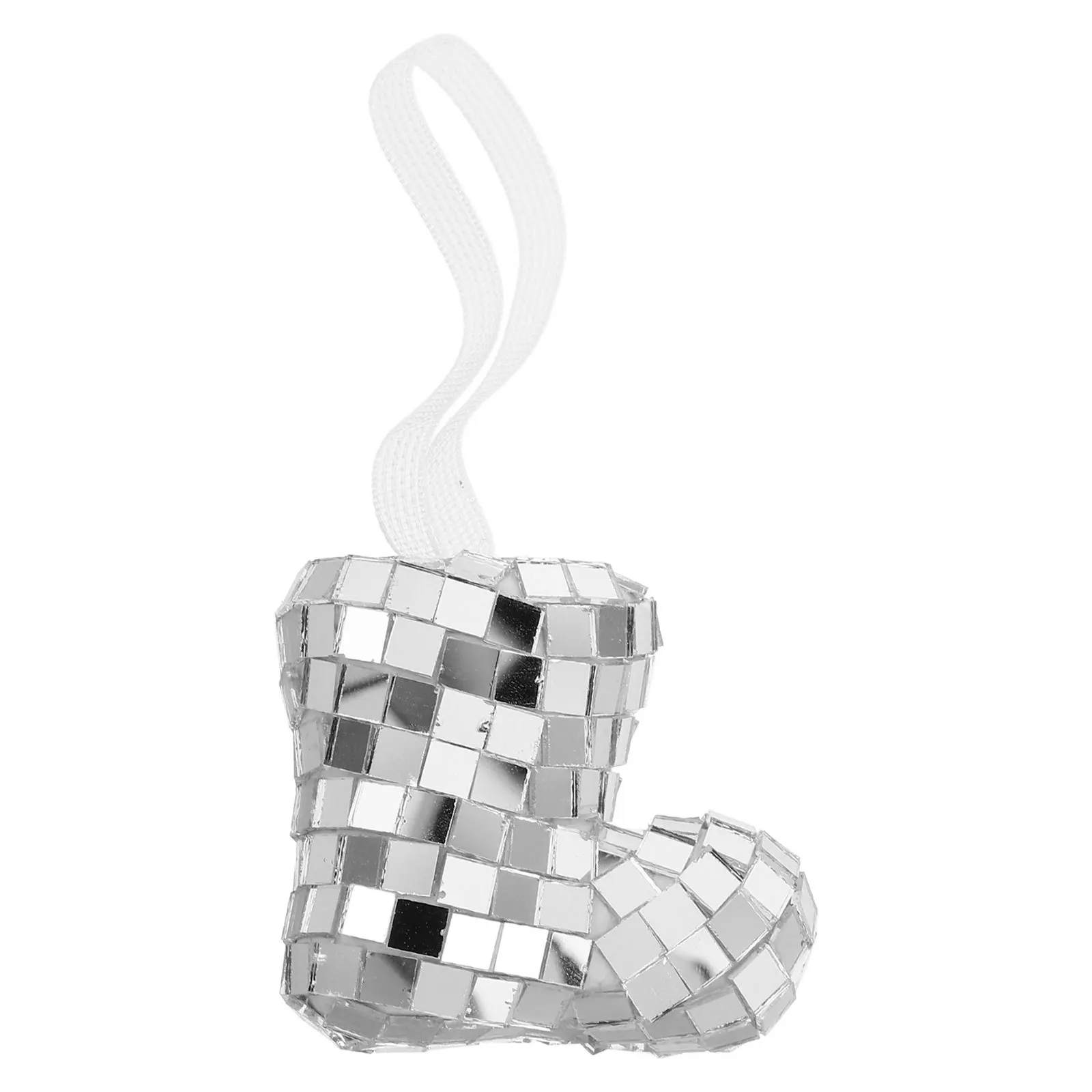 

Glass Christmas Tree Hanging Disco Boot Decor Xmas Party Charm Boot Pendant Ornament Christmas Tree Decoration