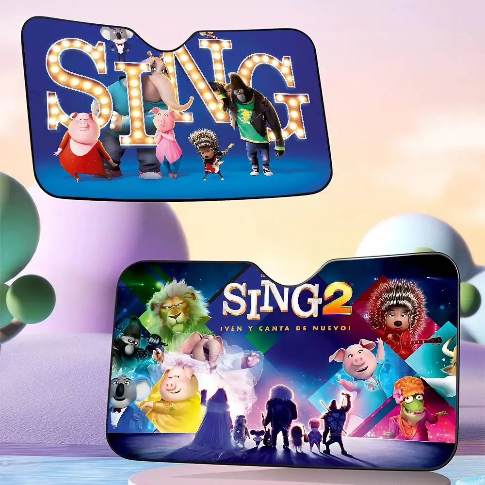 

Classic Musical Movie S-Sing Foldable Front Windshield Sunshade 70x130cm Anime Cartoon Foils Car Sun Visor Sun Shade Protect