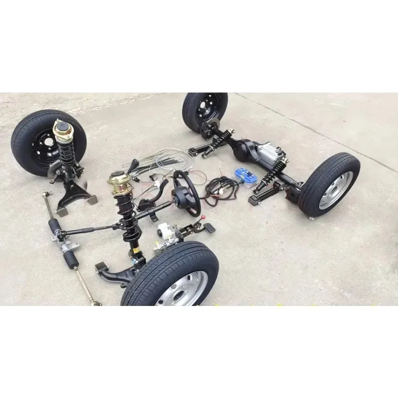 Kit de Modificación DIY para Go-Kart Eléctrico - Suspensión Delantera, Dirección, Eje Diferencial, Transmisión, Motor, Accesorios para Vehículos de Cuatro Ruedas
