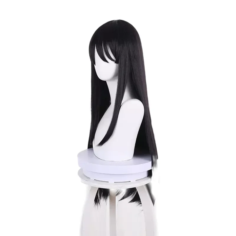 L-email wig synthetic hair Hells paradise jigokuraku yamaesomon Sagiri Toma cosplay wig black 80cm long heat resistant wigs