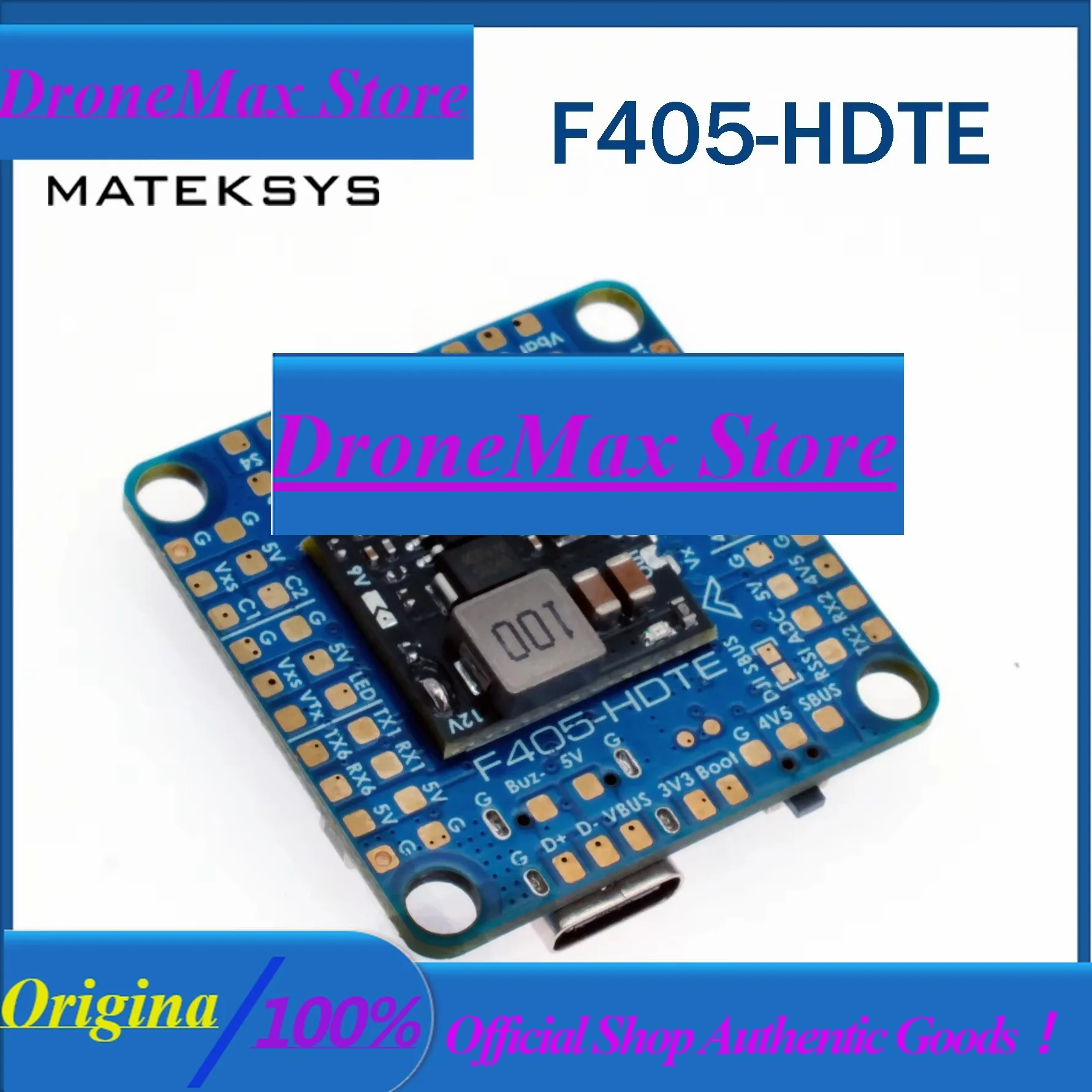 DroMaMATEK Mateksys F405-HDTE F4 Flight Controller STM32F405 Built-in Dual BEC OSD Blackbox 3-12S LiPo For RC FPV Long Range D