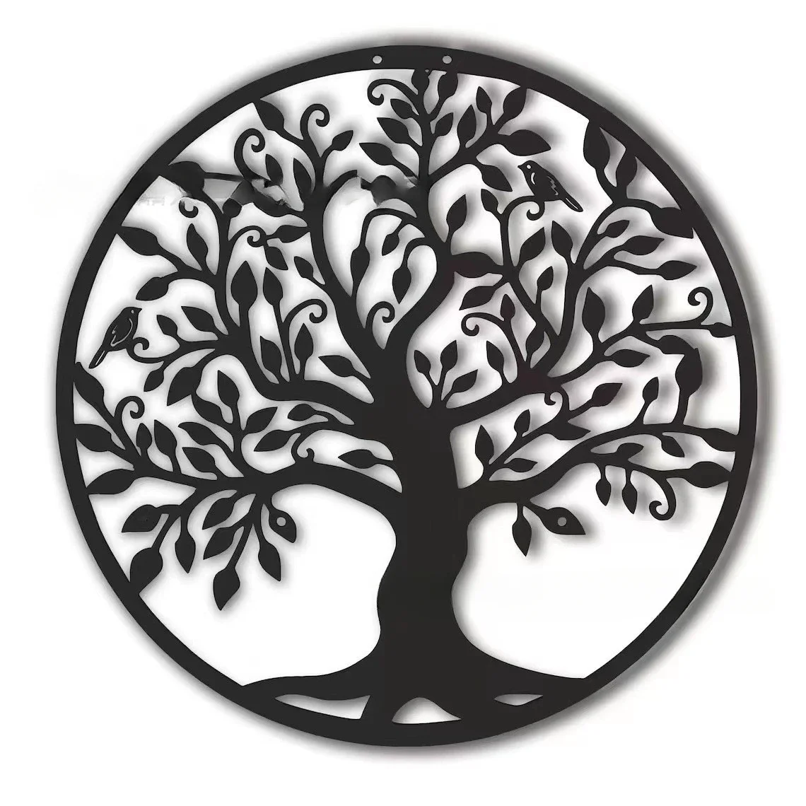 Metal Silhouette Tree of Life Iron Art Hanging Ornaments Home Wall Decoration Painting Bedroom Living Room Bar Hanging Ornaments