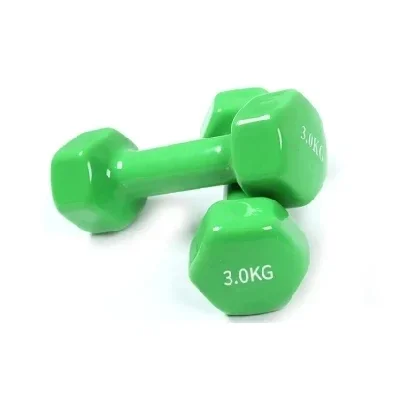 New Product Free Weight Fitness Gym Colored Pvc Coating Dipping Hexagon Hex Vinyl Dumbbell