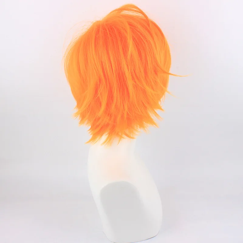 Japanischer Anime „Haikyuu!!“ Little Volleyball Hinata Shoyo Orange Cosplay Perücke Hochtemperatur-Seiden-Cosplay-Perücke