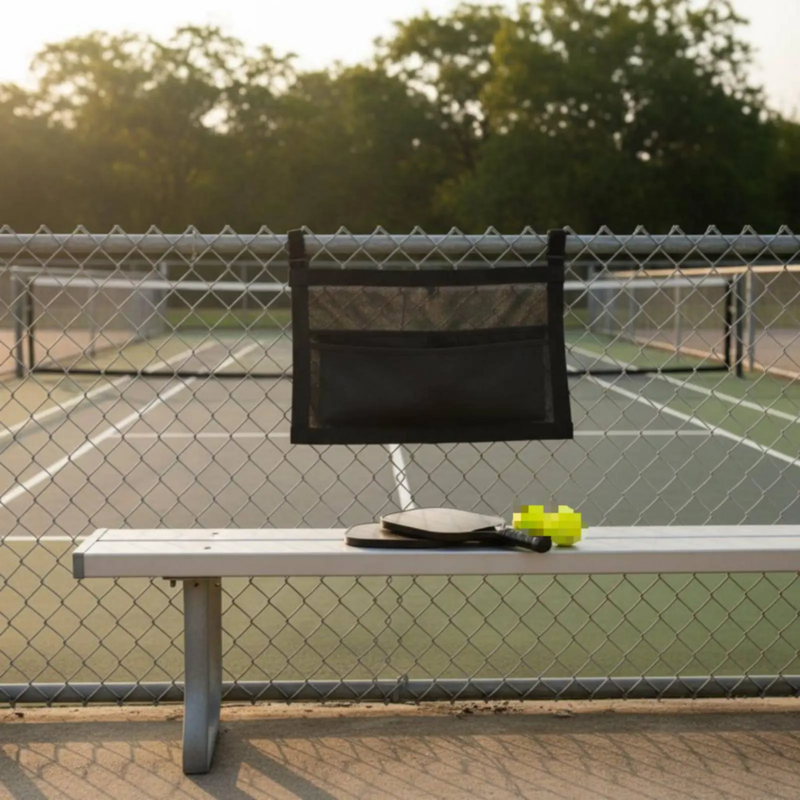 Mesh Paddle Bag Easy to Install Table Tennis Paddle Bag Under-Table Racket Organizer Portable Sports Storage Breathable
