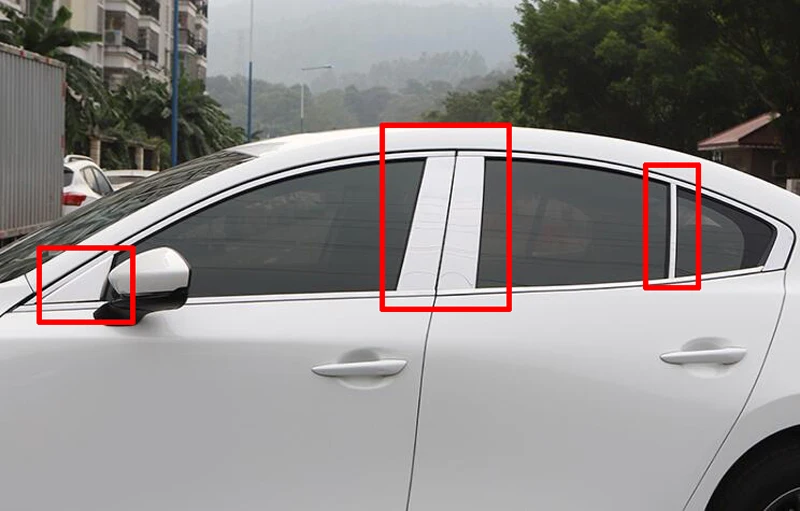 

Для Mazda 3 Axela Sedan BP 2019 2020 автомобильные аксессуары из нержавеющей стали, накладка на оконную стойку