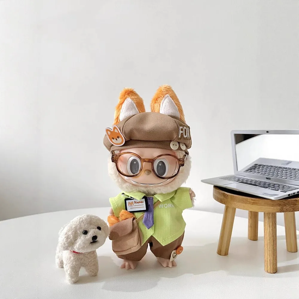 Labubu Puppenkleidung – Rabbit & Fox Tide Play Ersatz 17 cm Labubu Generation Drei Generation Vinyl-Plüschpuppenset