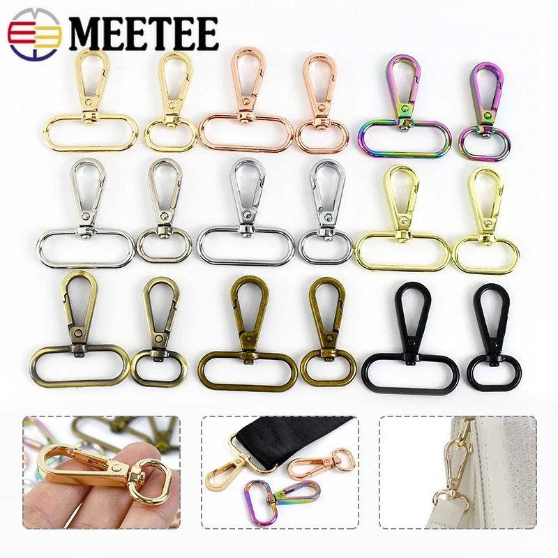 

20Pcs 13-38mm Metal Bag Buckles Swivel Lobster Buckle Keychain Snap Hook Dog Collar Carabiner Clip Clasp Hardware Accessories