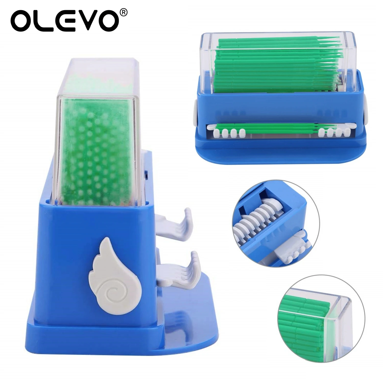 Dental Micro Applicator Dispenser Holder Disposable Brush Stick Storage Box Cotton Tip Container Case Dentistry Organizer Tools